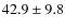 $42.9\pm9.8$