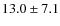 $13.0\pm7.1$