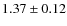 $1.37\pm0.12$