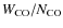 $\ensuremath{{W}_\ensuremath{{\rm CO}}} /\ensuremath{N_{\rm CO}} $