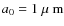 $a_0=1~\mbox{$\mu$ m}$