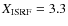 $X_{\rm ISRF}=3.3$