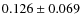 $0.126\pm 0.069$