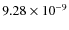 $9.28\times10^{-9}$