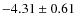 $-4.31\pm0.61$