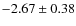 $-2.67 \pm 0.38$