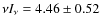 $\nu I_\nu = 4.46\pm0.52$