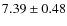 $7.39\pm0.48$
