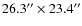 $26.3'' \times 23.4''$