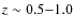 $z\sim0.5{-}1.0$