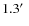 $1.3\hbox {$^\prime $ }$