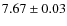 $7.67\pm0.03$