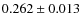 $0.262\pm0.013$