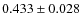 $0.433\pm0.028$