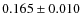 $0.165\pm0.010$