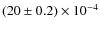 $(20\pm0.2)\times10^{-4}$