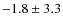 $-1.8\pm 3.3$