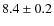 $8.4
\pm 0.2$