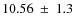 $ 10.56~\pm~ 1.3$