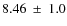 $ 8.46~\pm~ 1.0$