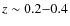 $z \sim 0.2{-}0.4$