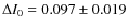 $\Delta I_{0} = 0.097 \pm 0.019$