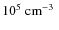$10^5~\mbox{$\mbox{cm}^{-3}$ }$