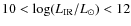 $10<\log(L_{\rm IR}/L_{\odot})<12$