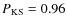 $P_{\rm KS}=0.96$