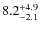 $8.2^{\rm +4.9}_{-2.1}$