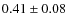 $0.41\pm0.08$