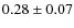 $0.28\pm0.07$