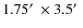 $1.75\hbox{$^\prime$ }\times 3.5\hbox{$^\prime$ }$