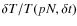 $\delta T/T(p N, \delta t)$
