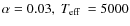 $\alpha=0.03,\ \mbox{$T_{\rm eff}$ }=5000$
