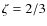 $\zeta=2/3$