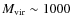 $M_{\rm
vir}\sim1000$