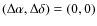 $(\Delta\alpha,\Delta\delta)=(0, 0)$