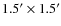 $1.5^{\prime} \times 1.5^{\prime}$