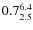$ 0.7^{\rm 6.4}_{2.5} $