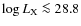 $\log L_{\rm X} \la 28.8$