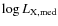 $\log L_{\rm X, med}$