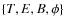 $\{T,E,B,\phi\}$