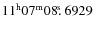 $11^{\rm h}07^{\rm m}08\hbox{$.\!\!^{\rm s}$ }6929$
