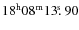$18^{\rm h}08^{\rm m}13\hbox{$.\!\!^{\rm s}$ }90$
