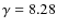$\gamma=8.28$