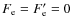 $F_{\rm e} = F'_{\rm e} =
0$