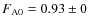 $F_{\rm A0} = 0.93\pm0$