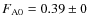 $F_{\rm A0} =
0.39\pm0$