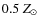 $0.5~Z_{\odot}$